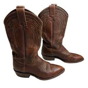 Frye Billy Pull On Brown Western Leather Boots Brown Size 8